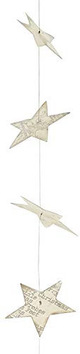 WEIHNACHTSZAUBER Capizkette Sterne weiß, Länge:100cm [W]