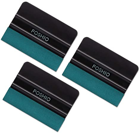 FOSHIO 3 Stück Rakel Set Profi FilzRakel mit Beidseitige Filzkante für Autofolie Fensterfolie Lackschutzfolie Tönungsfolie Rakel Set Micro Rakel für Autofolie Filzrakel