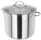 Judge Stainless Steel Stockpot with Glass Lid, Hollow Handles, 26cm, 10L Induction Ready, Oven Safe, Dishwasher Safe