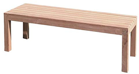 Mojawo Luxus Gartenbank aus Teakholz Wartebank aus nachhaltig bewirtschafteten Plantagenbau 150x45x40cm