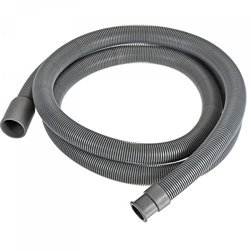 sourcing map Washing Machine Drain Hose, 28mm Inner Dia 2M Length Flexible Pipe Extension Gray