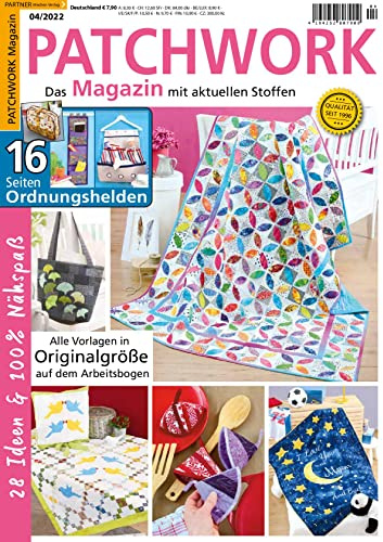 Patchwork Magazin 4/2022 mit 16 Seiten Ordnungshelden Vorlagen in Originalgröße