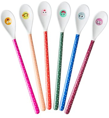 Melamin Latte-Löffel - Multi - Kids Face Print