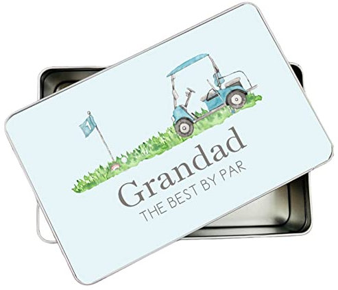 allaboutthebump GRANDAD'S GIFT GOLF TIN BEST BY PAR 1 (Comedy Funny Present Gift for Birthday Fathers Day Christmas Secret Santa - Grandpa, Pops)