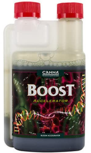 GROWMANIA Canna Boost 250 ML Fertilizante Orgánico | Floración y Engorde de Cultivos y Plantas | Abono Acelerador Mejora Calidad y Rendimiento