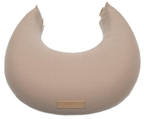 Butterr Natural Breastfeeding Pillow, Nursing and Posture Support, Plant Based Cushion with Organic Cotton Removable Cover (Wheat)