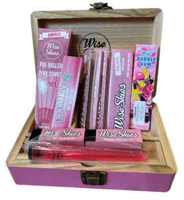 Medium Pink Rolling Box Set Complete with Papers, Tips and More