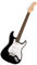 Squier by Fender Debut Collection Stratocaster E-Gitarre, Laurel Griffbrett, Weißes Schlagbrett, Schwarz