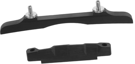 Toyvian Wood Mandolin Bridge Saddle Replacement Ebony Bridge with Compact Design and Precise Intonation, Stylish Mandolin Instrument Accessory for Gigs and Playing the Go