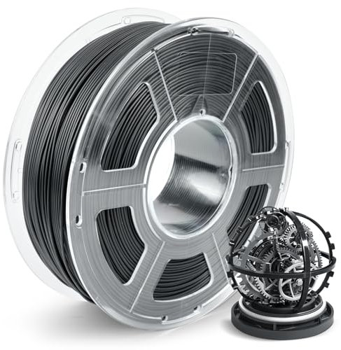 SUNLU Easy PA 3D Printer Filament, Easy Nylon Filament 1.75mm, No Cracks, Anti-Deformation, High Heat Resistant, Easy PA 3D Printing Filament 1.75mm Fits for Most FDM 3D Printers, 1kg, Black