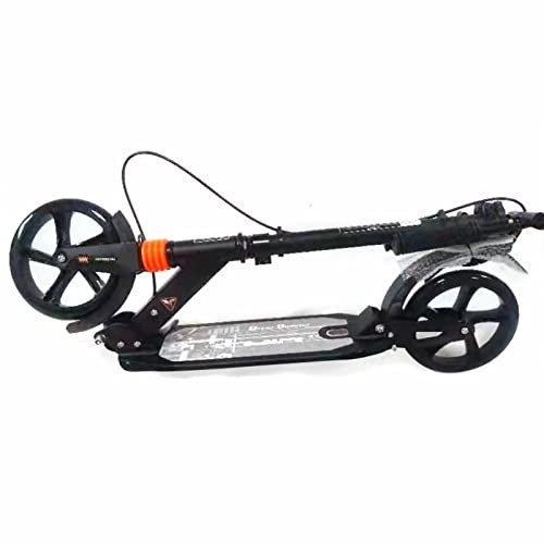 Cityroller Scooter Faltbarer mit Handbremse Erwachsene max 100kg Tretroller Bike City-Roller klappbar und Höhenverstellbar, Roller Kickscooter für Kinder,Schwarz,Höhenverstellbar auf 89cm