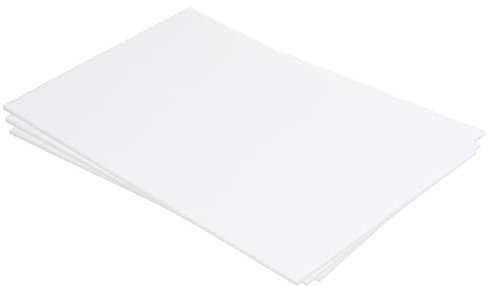 Acrylplatte, Kunststoffplatte, 25,4 x 20,3 x 0,1 cm, Styrolplatten for Gebäude, Modellbau, Basteln, Weiß, 3 Stück