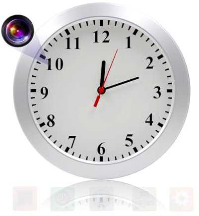 4U Wall Clock Camera 1080P HD Hidden Spy Clock, Home Security Nanny Cam for Motion Detection/Loop Recording, No APP/WiFi Camera