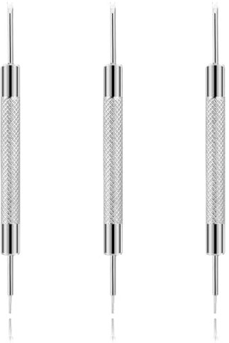 Bewudy 3 Stück Federstegwerkzeug, Federstifte Uhr Entferner Werkzeug, Uhrenwerkzeug zum Ersetzen Uhrenarmband, Uhrmacherwerkzeug für Uhrenarmband-Stifte Werkzeug zum Entfernen von Verbindungsstiften