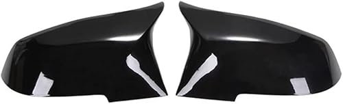 Auto Spiegelkappen für BMW 1 2 3 4 Series F20 F21 F87 M2 F23 F30 F36 X1 E84 Seitenspiegel Abdeckung Rückspiegel Abdeckkappe Ersetzen Sie die Tuning Zubehör, 1 Pair Glossy Black-b