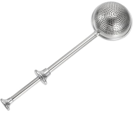 FUNOMOCYA Edelstahl-tee-ei Mit Einziehbarem Federgriff Teesieb Und Mehlsieb Push-pull-design Gute Filterwirkung Robust Und Langlebig