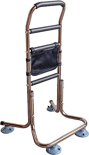 SXTYFBB Medizinische Bettgitterhilfe für ältere Erwachsene, höhenverstellbarer Haltegriff, Sicherheitsgriff, Rollstuhllift für Senioren, Gehstock zum Aufstehen am Bett (Größe: mit Saugnapf)