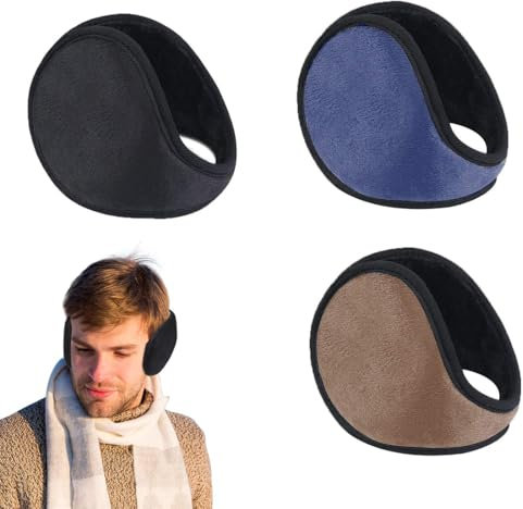 QOMJUFA 3 Stück Ohrenschützer Winter, Ohrwärmer für Männer & Frauen Klassische Fleece Unisex Winter warme Ohrenschützer Ear Cover Winter Earmuffs Winter Damen Ohrenwärmer Herren