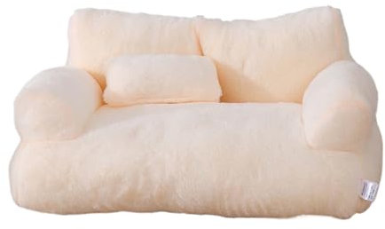 Hunde- und Katzensofa, Flauschiges Plüsch-Haustiersofa, Abnehmbares und waschbares PP-Baumwoll-Haustiersofa für kleine und mittelgroße Hunde