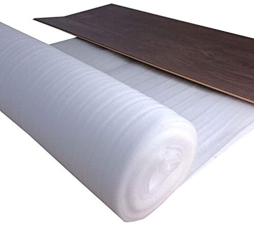 Aislamiento acústico de impactos laminado espuma uficell® ULTRA PE - espesor 3 mm - aislamiento acústico de impactos para suelos laminados y parquet - densidad: 20 kg/m² (50 m² | 2 rollo)
