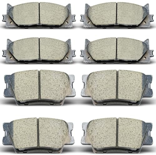 AnnoVinco 8PCS Front & Rear Ceramic Brake Pads Replacement Kit Fits 2007-2017 for Toyota Camry, 2008-2018 for Toyota Avalon, 2007-2018 for Lexus ES350, 2013-2018 for Lexus ES300h (D1293 D1212)