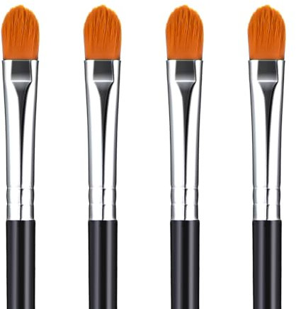 YUXIANLB Eyeshadow Brushes Set 4 PCS Concealer Brush Eyeshadow Applicators Eyebrow Eye Shadow Eyeliner Application Makeup Brushes with Synthetic Bristles, Highlighter Foundation Blending Contour Brush