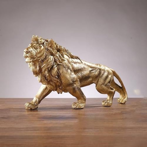 YUZDNM Estatua Artística - Estatua De León con Alas Y Corona, Escultura Ornamental - Decoraciones Escultóricas, Figuras De Reina con Cruz para Decoración del Hogar