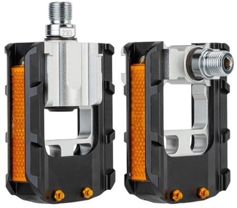 FmtwPhn 2 Stück Faltbare Pedale, Rennrad Pedale 11.2 X 7.2 X 2.5cm, Aluminiumlegierung Ersatzpedale Fahrrad, Breite Flache rutschfeste Klapppedale Für Trekkingrad Citybike Urbanes