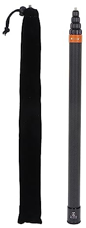 CYTGOUPER Unsichtbarer Selfie Stick 3 Meter, Selfie Stick 300cm aus Carbonfaser, 9-Fach längenverstellbar, Bewegungskamera-Selfie-Stick mit Aufbewahrungstasche für X3, One Rs, Go 2, One X2,