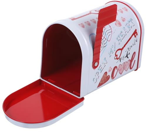 Zerodeko Caja Metálica para y Galletas con Diseño de Buzón Caja Regalo de Lata para Navidad Contenedor Resistente y Decorativo para Dulces y Snacks Fiestas