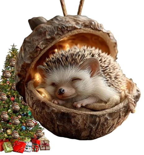 Nevalerra Tierische Weihnachtsbaum Anhänger - 2D Acryl Saisonale Dekoration,Festliche Aufhängbare Anhänger,Für Wohnzimmer Schlafzimmer Wand Kamin Fensterbank Garten Hinterhof Haustür Heimdekorateure