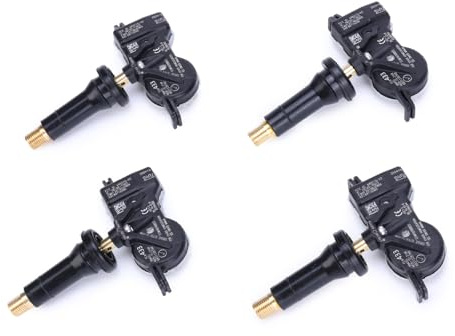 4 st TPMS däcktryckssensor för Fiat 500X 2015–2024, för Jeep Renegade 2014-2025, Compass 2017 däcktryckssensor, däcktryckskontrollsystem 68193586AA 68313387AB 68313387AA 68105280AC