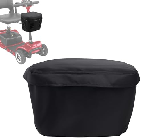 Front Basket Privacy Shopping Bag - Waterproof Storage Cover for Electric Mobility Scooters, 13L x 13W x 12H (Bag Only, Basket Not Included)