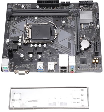 Gugxiom Scheda Madre LGA 1151 H310M F R2.0 1151 Scheda Madre Micro ATX DDR4 Serial ATA 3.0 USB 3.0 Uscita VGA con Ethernet RJ45 per Intels Pentium Gold Celeron