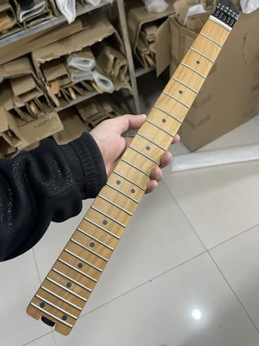 E-Gitarrenhals aus geröstetem Ahorn, 24 Bünde, modernes C-Profil, 64,8 cm Mensur, Edelstahlbünde, satiniert