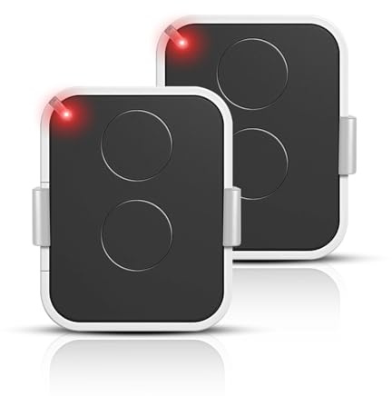 2PCS 433,92 MHz Télécommandes de Portail, Compatible Nice Era ONE2/ON2E/ON4E/ON1E, 2 Canaux Télécommande Porte de Garage,Rolling Code