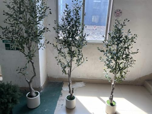 Garvee Rama de Olivo Artificial de PE, 1.83 m (6 Pies), Tallo Curvo Realista para Decoración Navideña, Bodas o Hogar – 1 Unidad