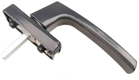 Pestillos para ventanas, Manija de ventana con cerradura llave en línea Metal Int Transl corredera giratoria UPVC blanco gris oscuro(Dark Grey)