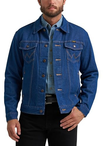 Wrangler herr western ofodrad denimjacka, denim, XL