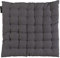 LINUM Pepper Elegantes Sitzkissen für Indoor und Outdoor 40x40 cm, 100% Baumwolle, Waschbar, Granitgrau