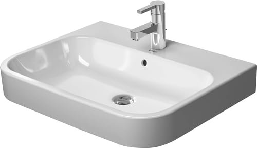 Duravit 2318650000 Waschbecken aus Keramik - Waschbecken (Aufsatzwaschbecken, Keramik, Weiß, 650 mm)