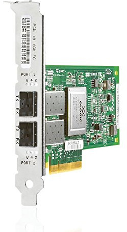 Hewlett Packard Enterprise HPE StorageWorks 82Q Host Bus Adapter PCIe x8 Low Profile 8 Gb Fibre Channel x 2 für Modular Smart Array 1040, ProLiant DL360p Gen8, DL380 G6, SL210t Gen8, StoreEasy 3850