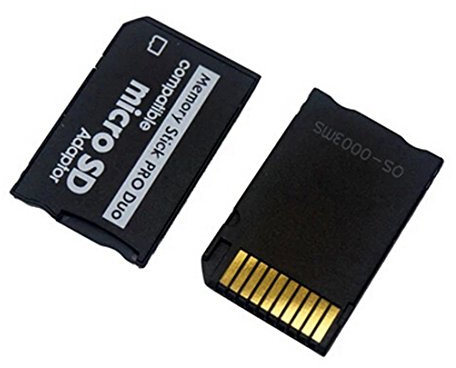 2 x Micro SD TF to Memory Stick MS Pro Duo Reader Adapter Converter Case