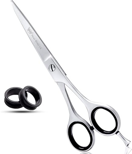 Focus World Hairdressers Scissors 6.5 Inch Barber Hair Scissors for Professional Hairdressing of Men & Women - Japanese Stainless Steel, Silver, 6.5 Inch, 1.0 count