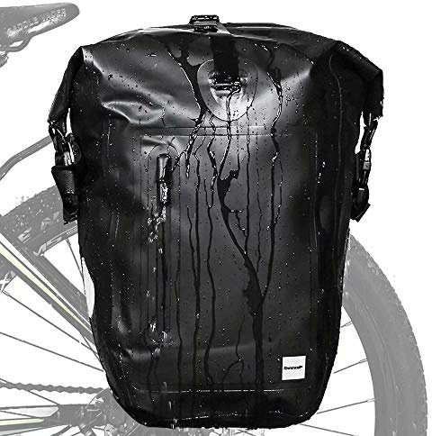 Rhinowalk 25L Bike Pannier Bag Waterproof Laptop Bicycle Rear Seat Bag for Cycling Bicycling Traveling Riding