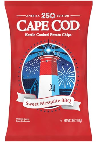 Cape Cod Sweet Mesquite Barbeque Kettle Cooked Potato Chips 212g (Pack of 2)