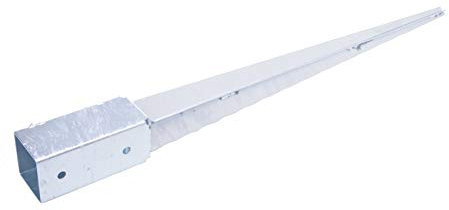 Aqbau® Einschlaghülse 60x60 mm Pfostenträger Bodenanker Einschlaghülsen Einschlagbodenhülse Bodenhülse Pfostenträger zum Einschlagen Stahl Feuerverzinkt für Carports Gartenhäuser Pergolen Rankgitter