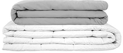GRAVITÉ Basic Couverture pondérée thérapeutique, des Housse d'été pour Les Adultes/Les Jeunes pour Un Meilleur Sommeil Dimensions : 150x220 cm, 8 kg, Gris