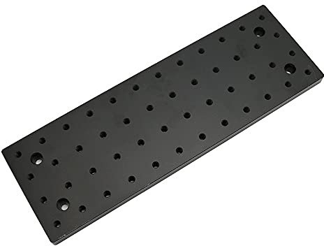 Optische Platte, flache Aluminium-Waben-Steckplatine, experimentelle Vibrationsisolation, Plattform, Werkbank, M6, Gewindebohrungen (100 x 300 x 12 mm)