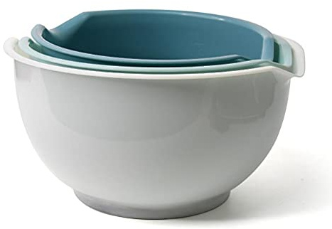 Enkomy 3 Pièces Bols à Mélanger Bol à Mélanger En Plastique Polyvalent Bol à Salade Bols De Nidification En Plastique Antidérapants Ustensiles De Cuisine Pour La Cuisson De La Cuisson